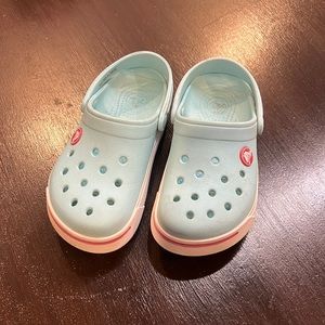Tiffany blue toddler Crocs